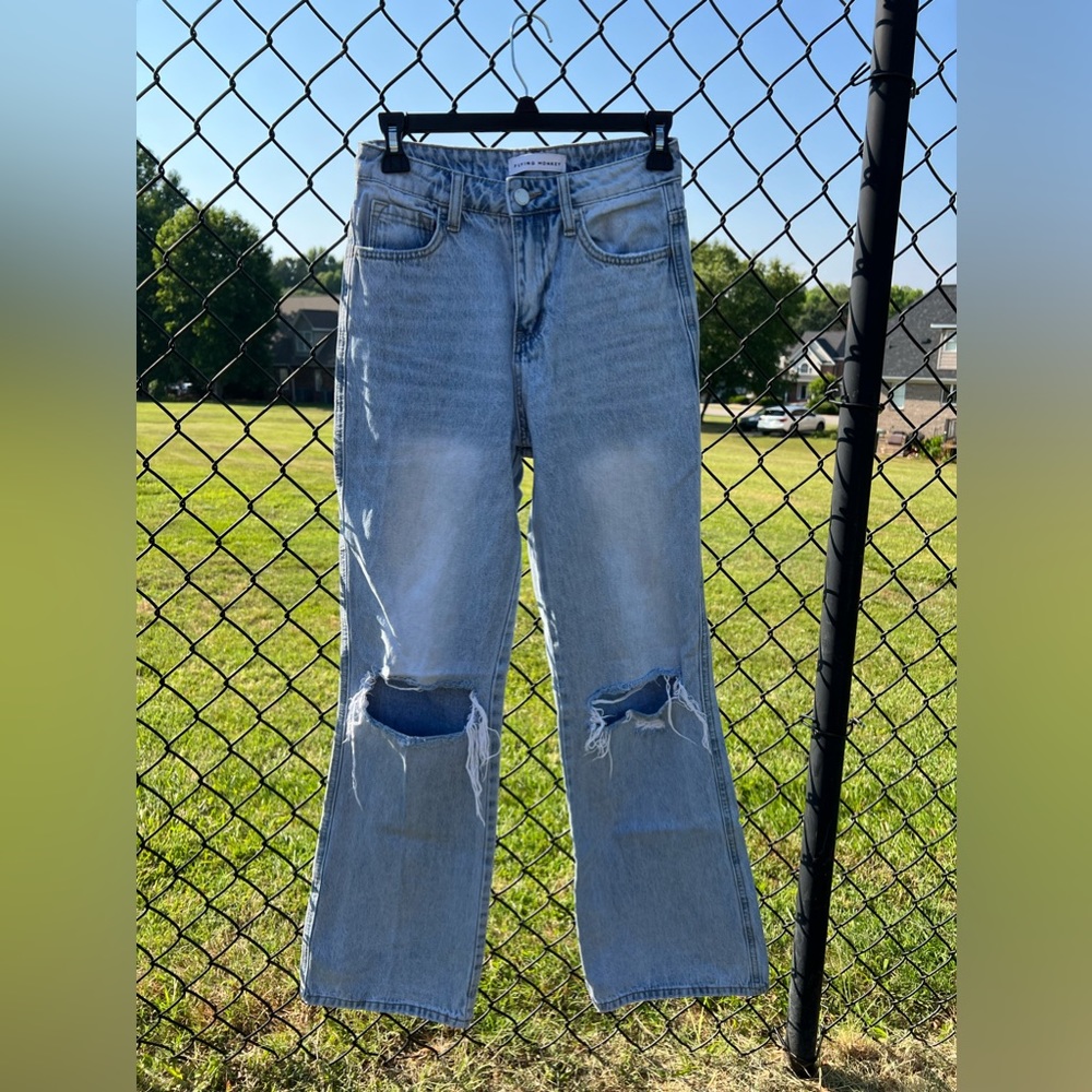 Flying Monkey Jeans size 24 that are flared/wide legged.